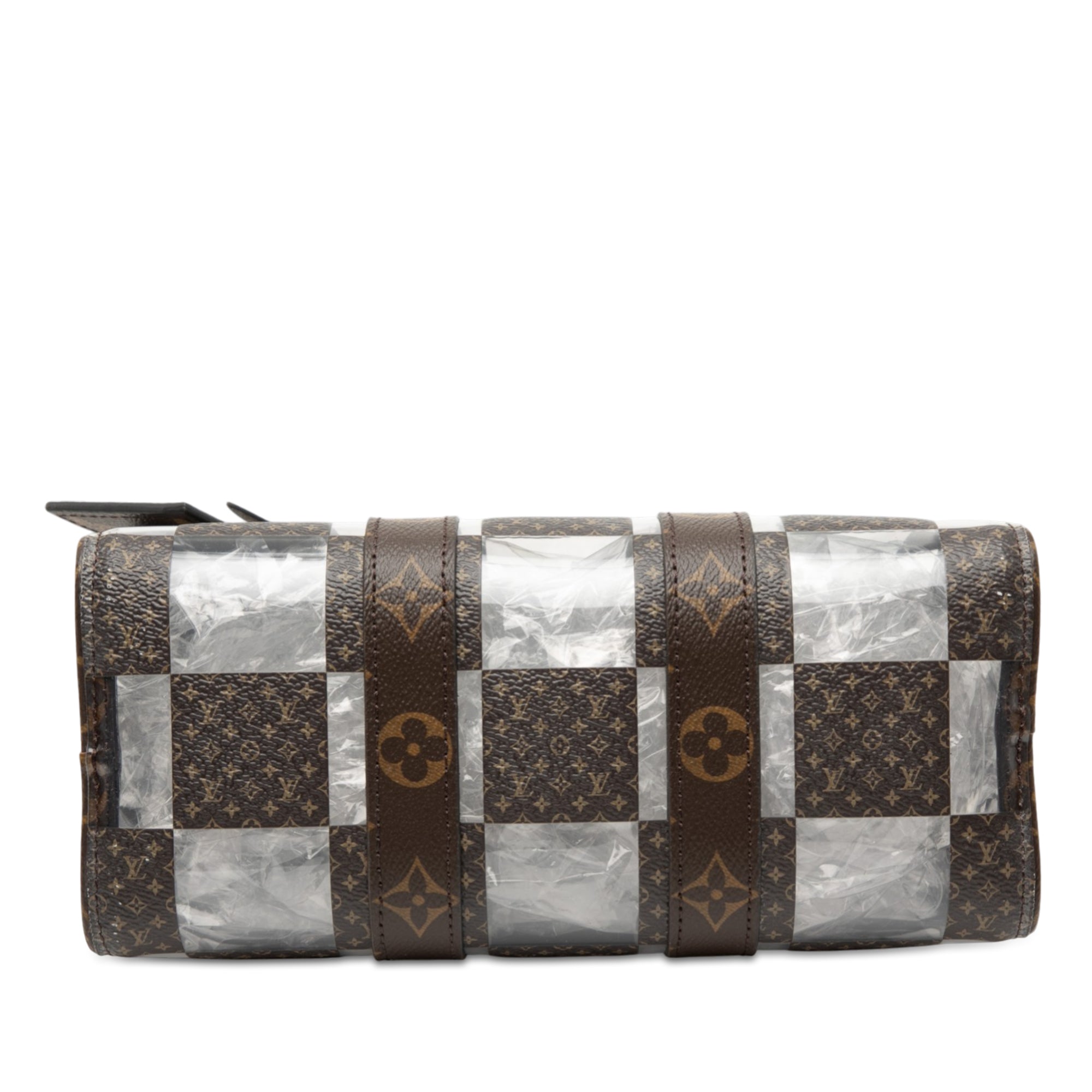 PVC and Monogram Chess Keepall Bandouliere 25 - Image 3