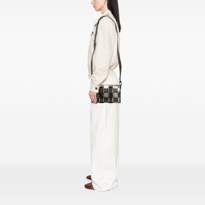 PVC and Monogram Chess Keepall Bandouliere 25 - Image 6