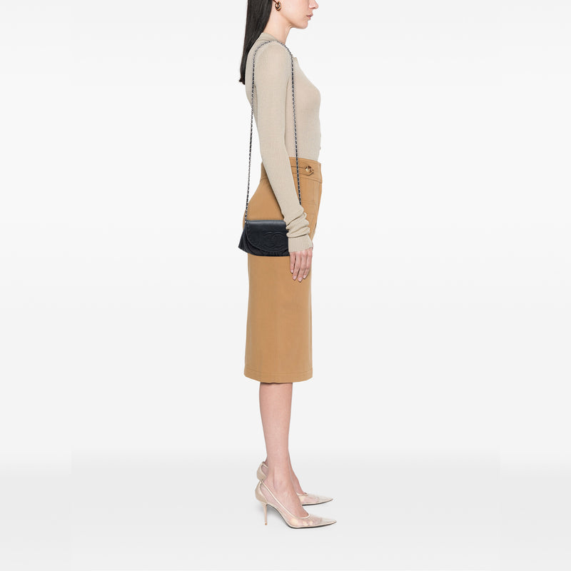 CC Caviar Half Moon Wallet on Chain - Image 6