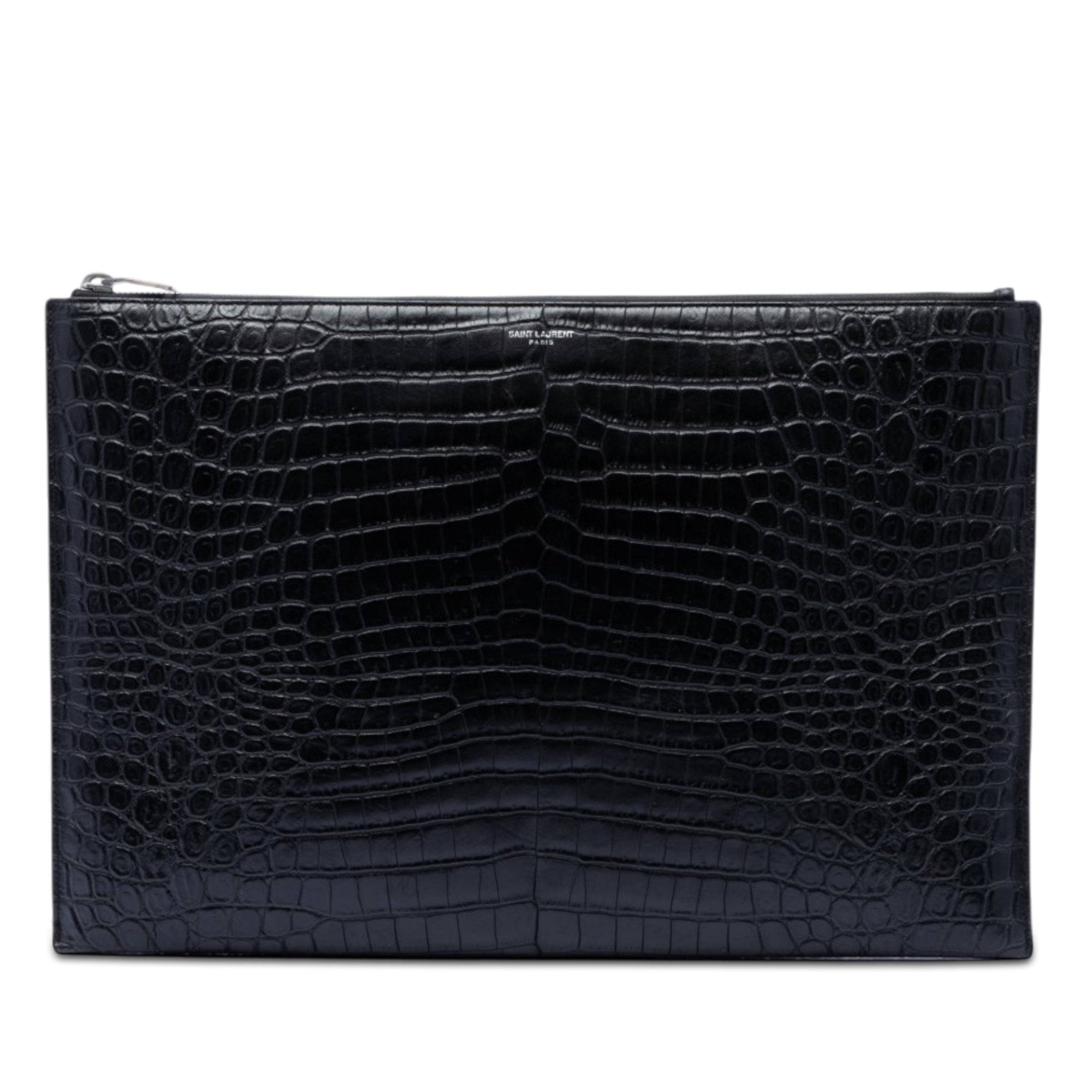 Croc Embossed Leather Document Holder - Image 1