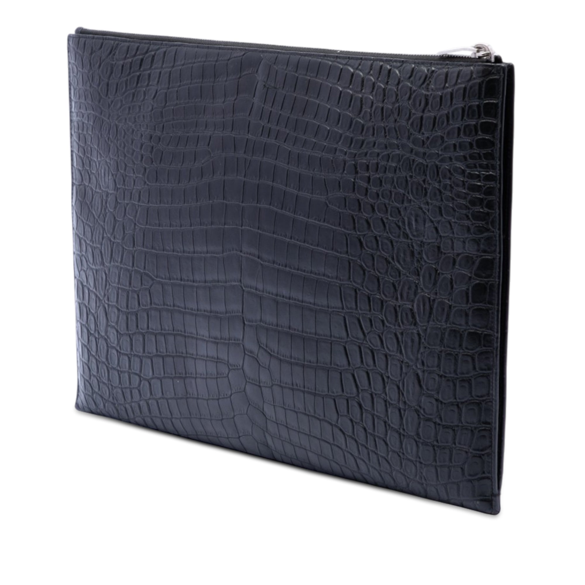 Croc Embossed Leather Document Holder - Image 2