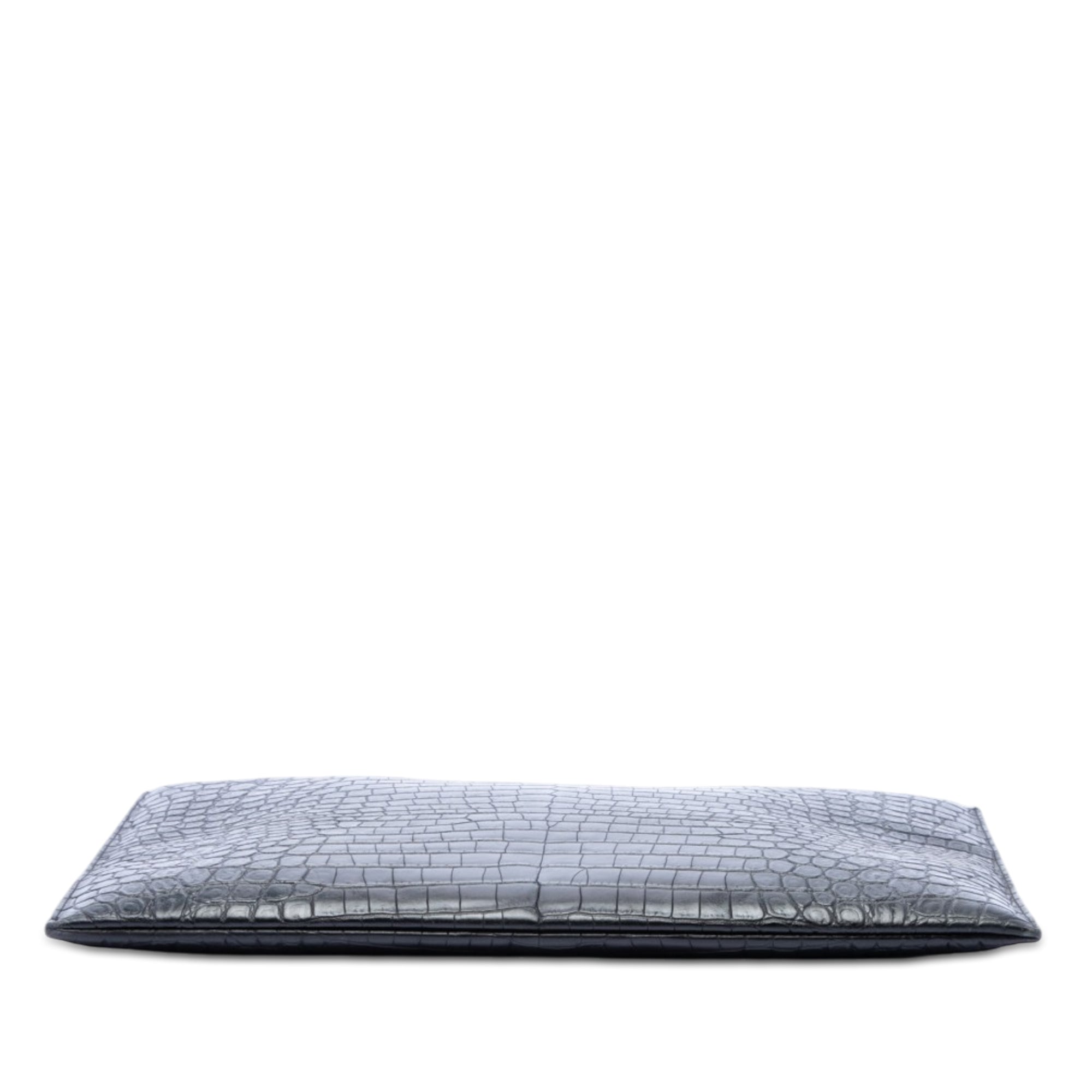 Croc Embossed Leather Document Holder - Image 3