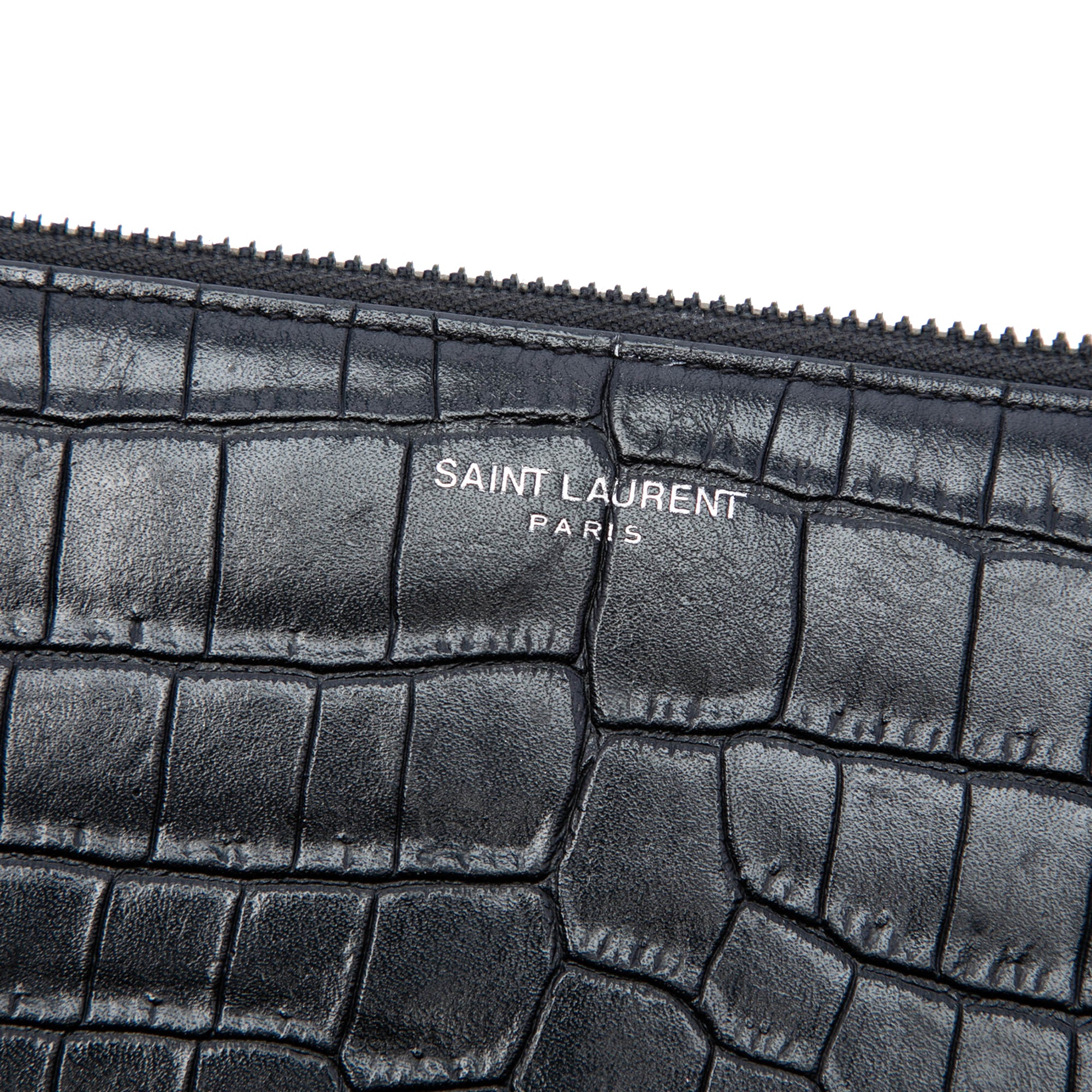 Croc Embossed Leather Document Holder - Image 6
