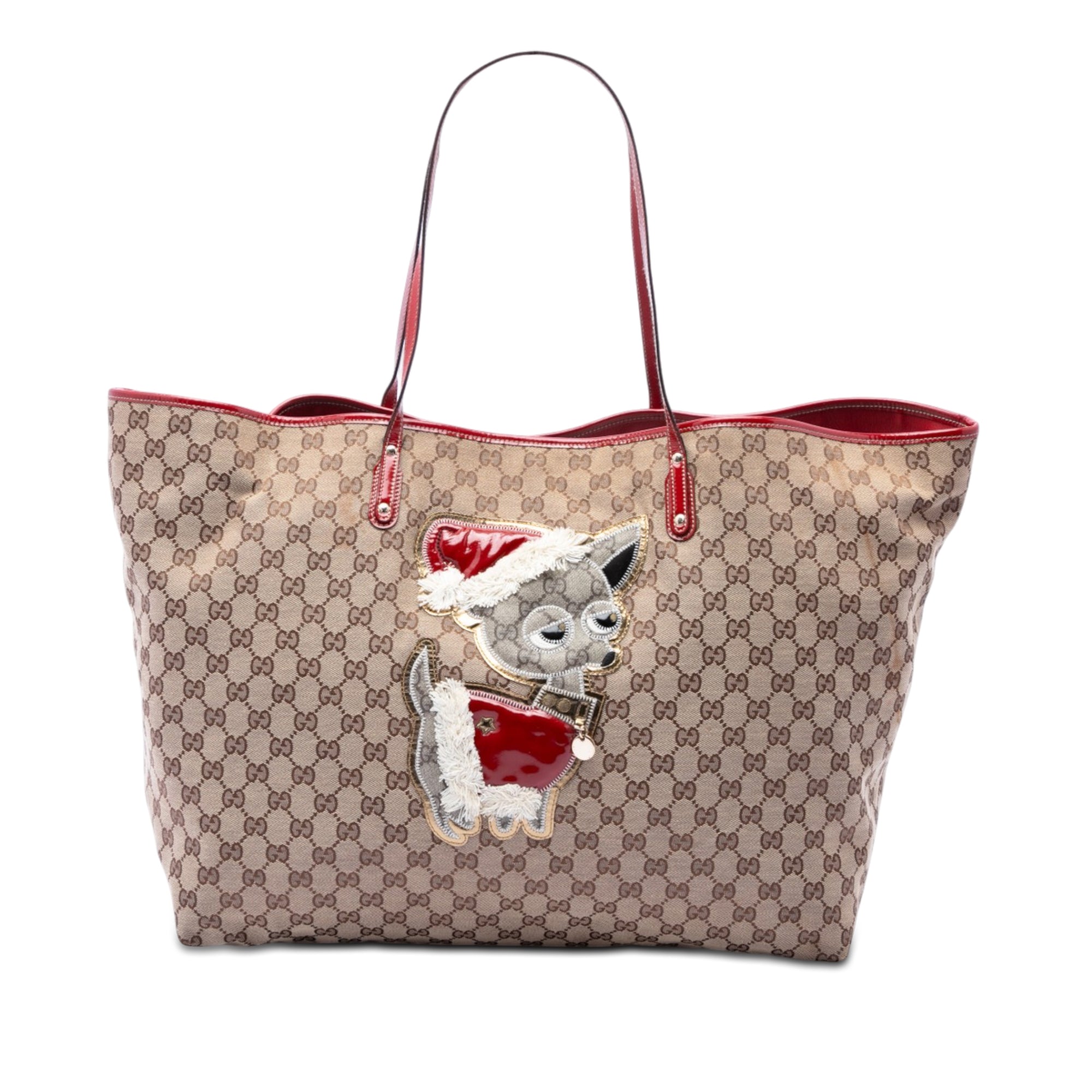 GG Canvas Brando Guccioli Holiday Chihuahua Tote - Image 1