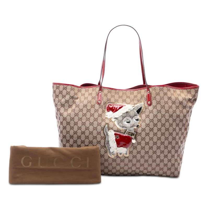 GG Canvas Brando Guccioli Holiday Chihuahua Tote - Image 7