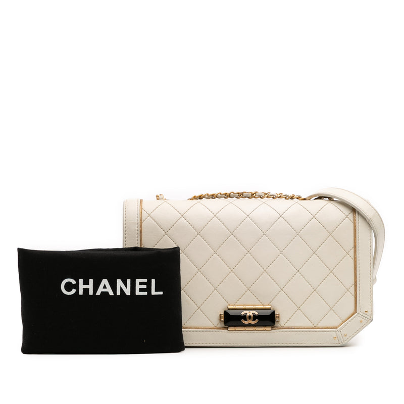 Medium Quilted Calfskin Octagon CC Clasp Flap - Image 13