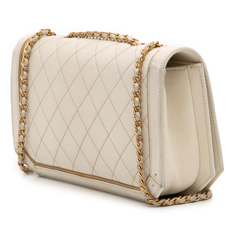 Medium Quilted Calfskin Octagon CC Clasp Flap - Image 2