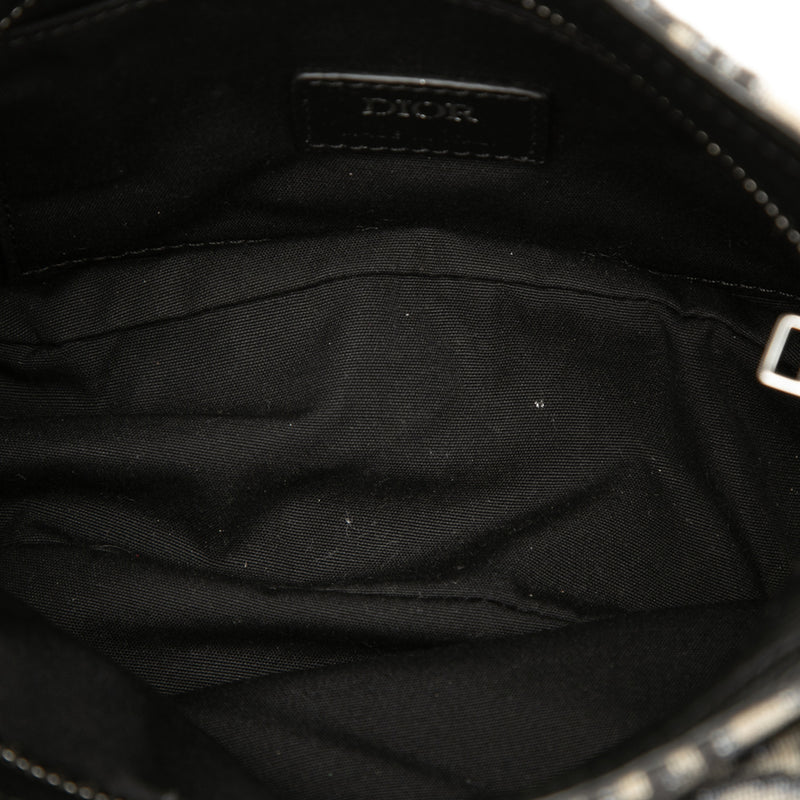 Mini Oblique Canvas Soft Saddle Satchel - Image 4