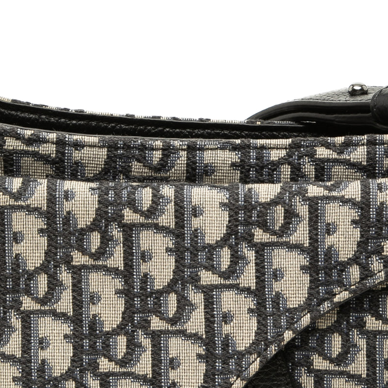 Mini Oblique Canvas Soft Saddle Satchel - Image 6