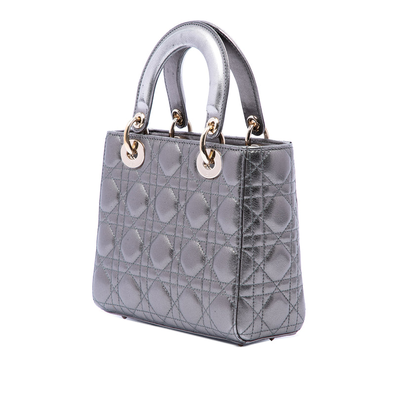 Small Metallic Lambskin Cannage My ABCDior Lady Dior - Image 2
