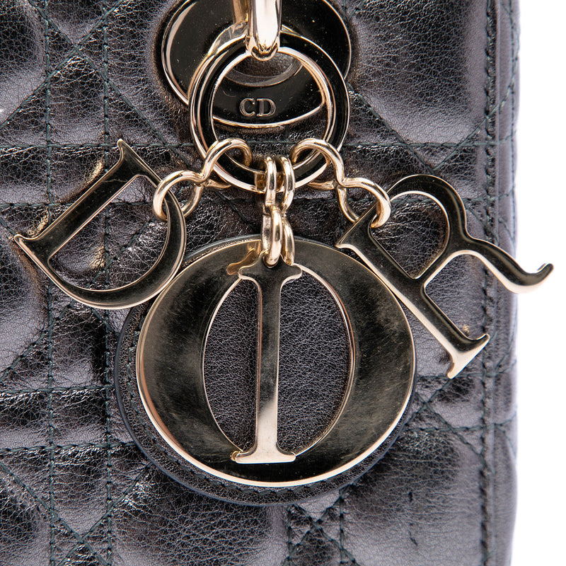 Small Metallic Lambskin Cannage My ABCDior Lady Dior - Image 5