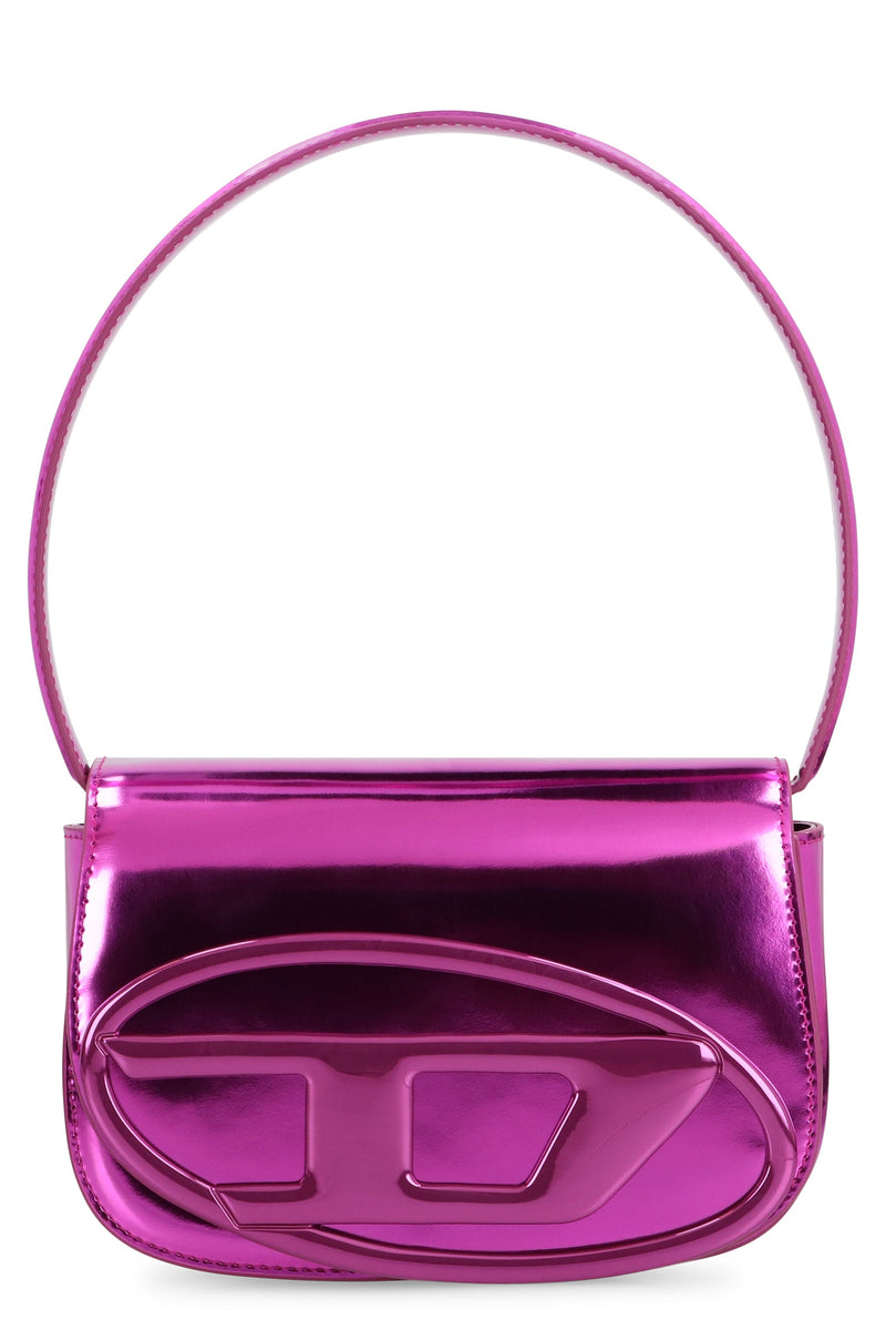 Diesel Metallic Leather Shoulder Bag — Pink Cow Hide