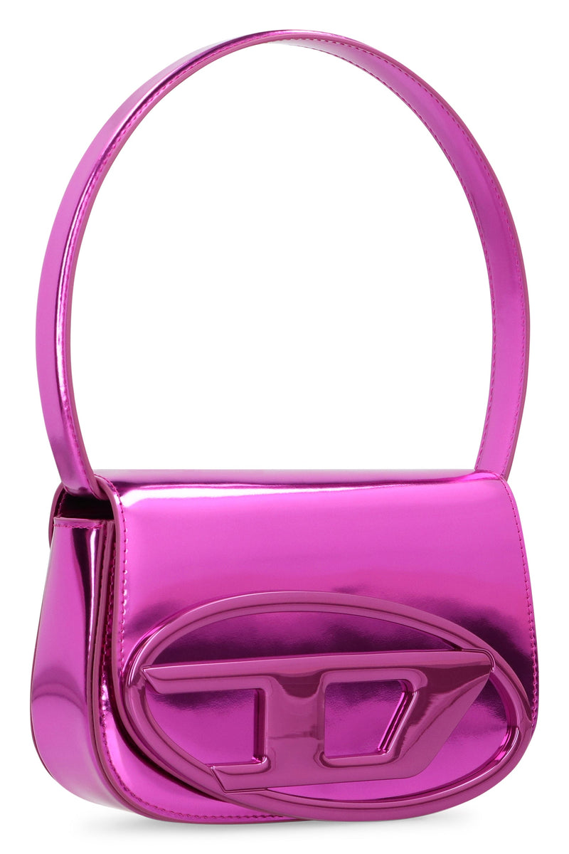 Diesel Metallic Leather Shoulder Bag — Pink Cow Hide