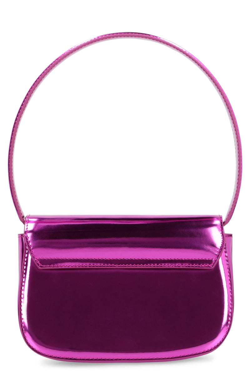 Diesel Metallic Leather Shoulder Bag — Pink Cow Hide