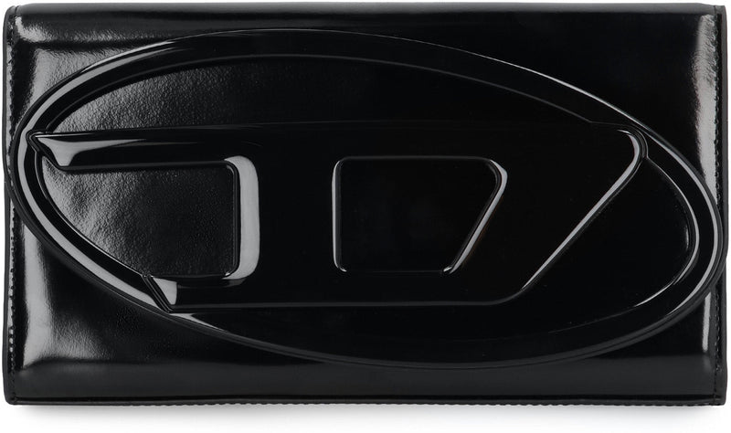 Diesel Cowhide Leather Wallet On Chain — Black Cow Hide