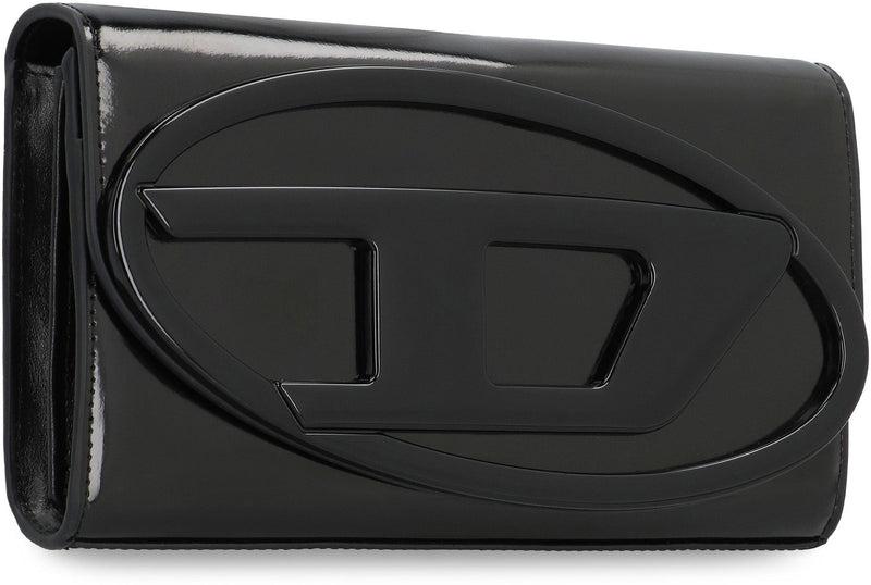 Diesel Cowhide Leather Wallet On Chain — Black Cow Hide