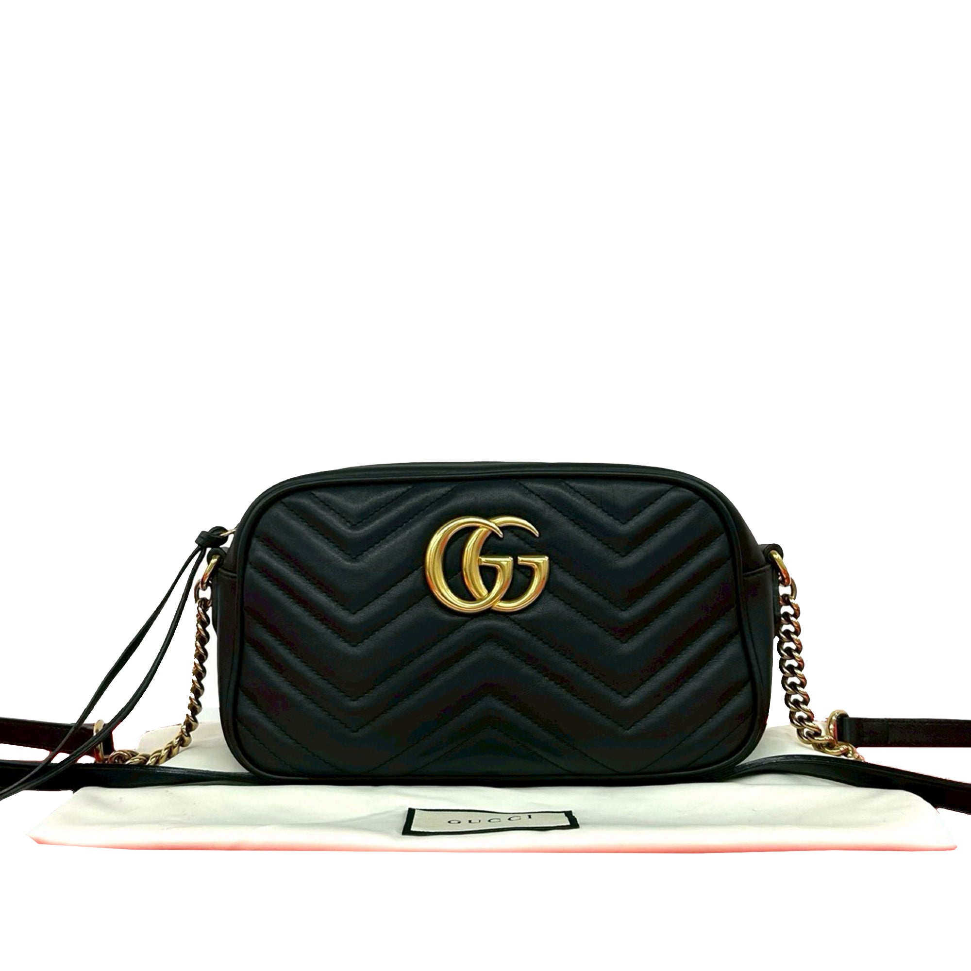 Small GG Marmont Matelasse Calfskin Crossbody - Image 10