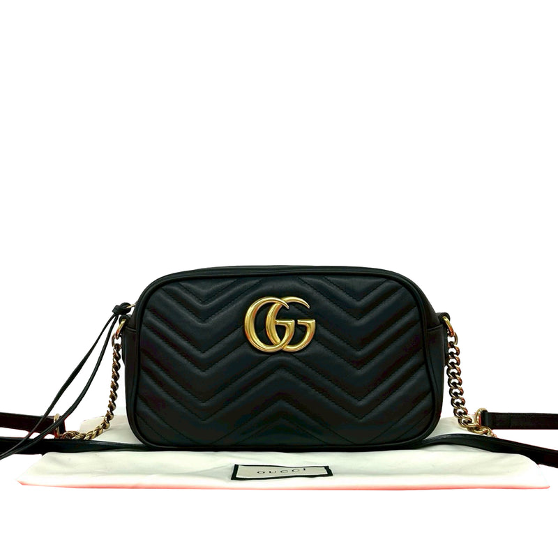 Small GG Marmont Matelasse Calfskin Crossbody - Image 10