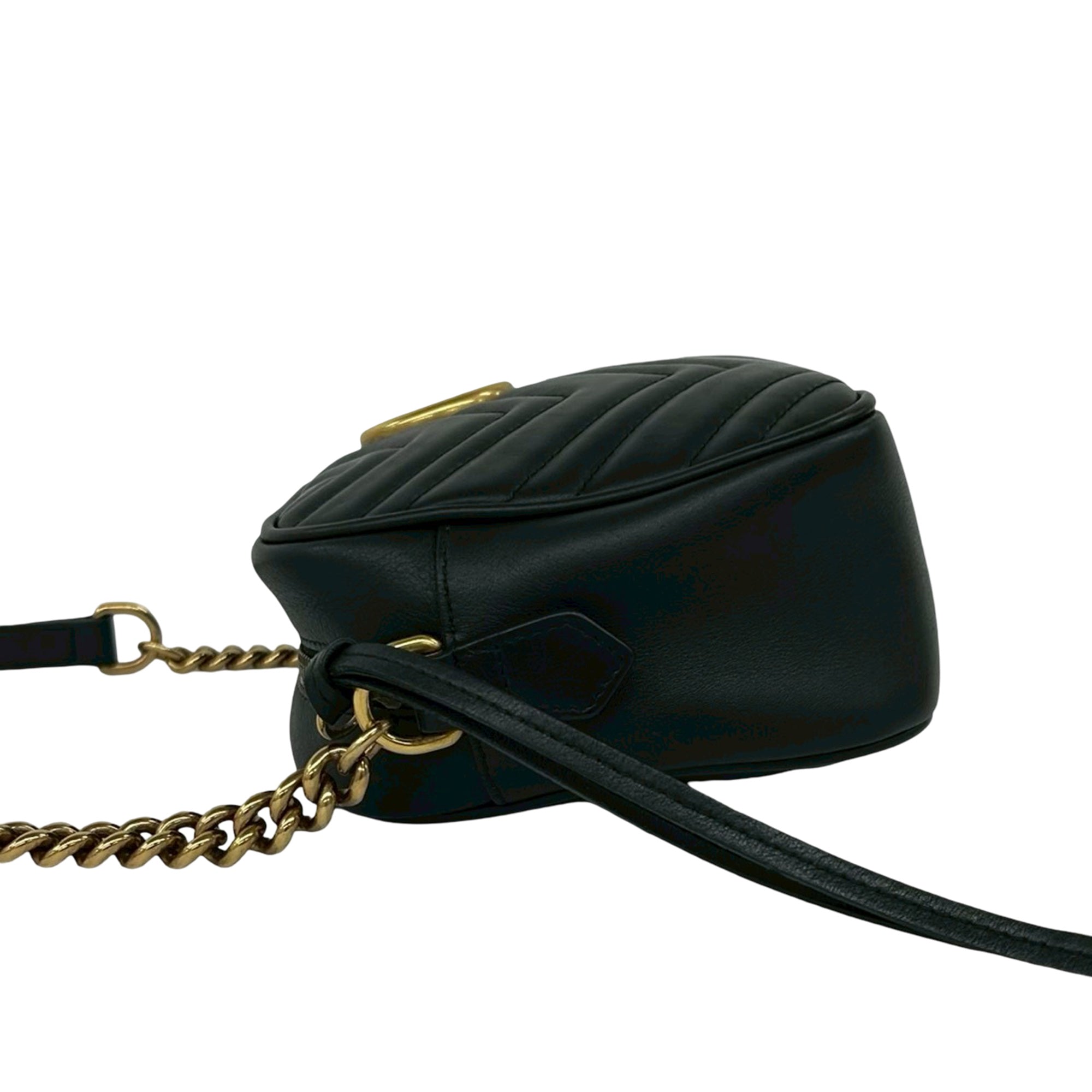 Small GG Marmont Matelasse Calfskin Crossbody - Image 8
