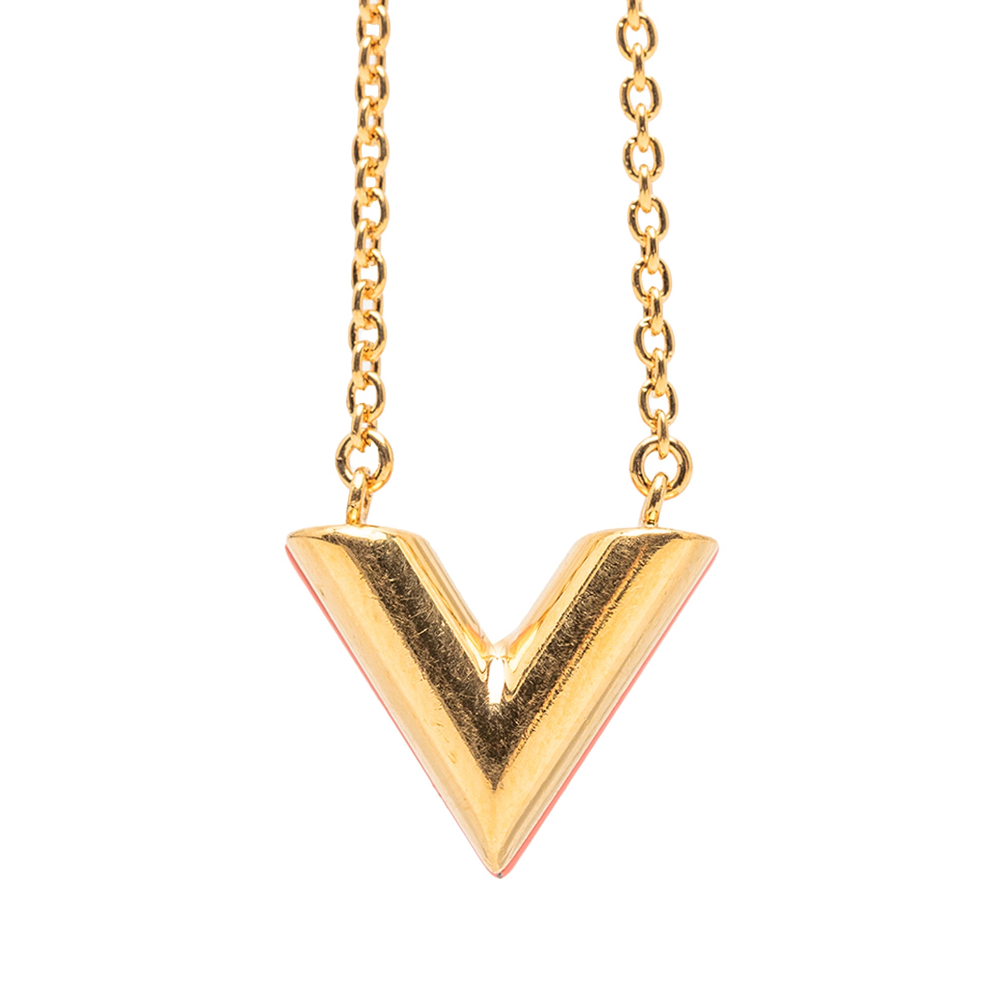 Gold Plated Resin Essential V Necklace - Image 3