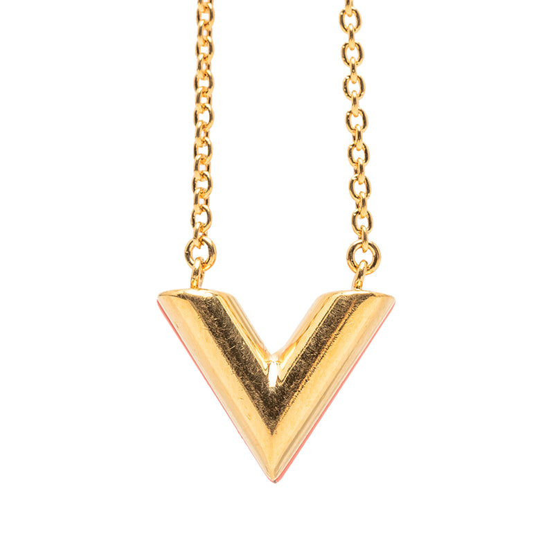 Gold Plated Resin Essential V Necklace - Image 3