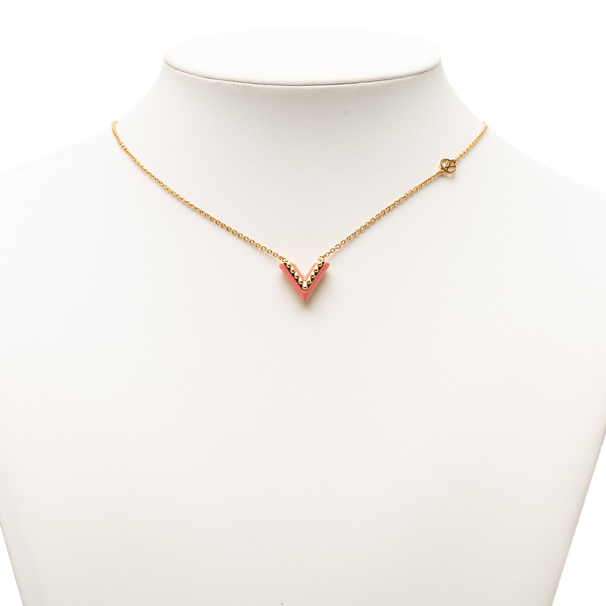 Gold Plated Resin Essential V Necklace - Image 7