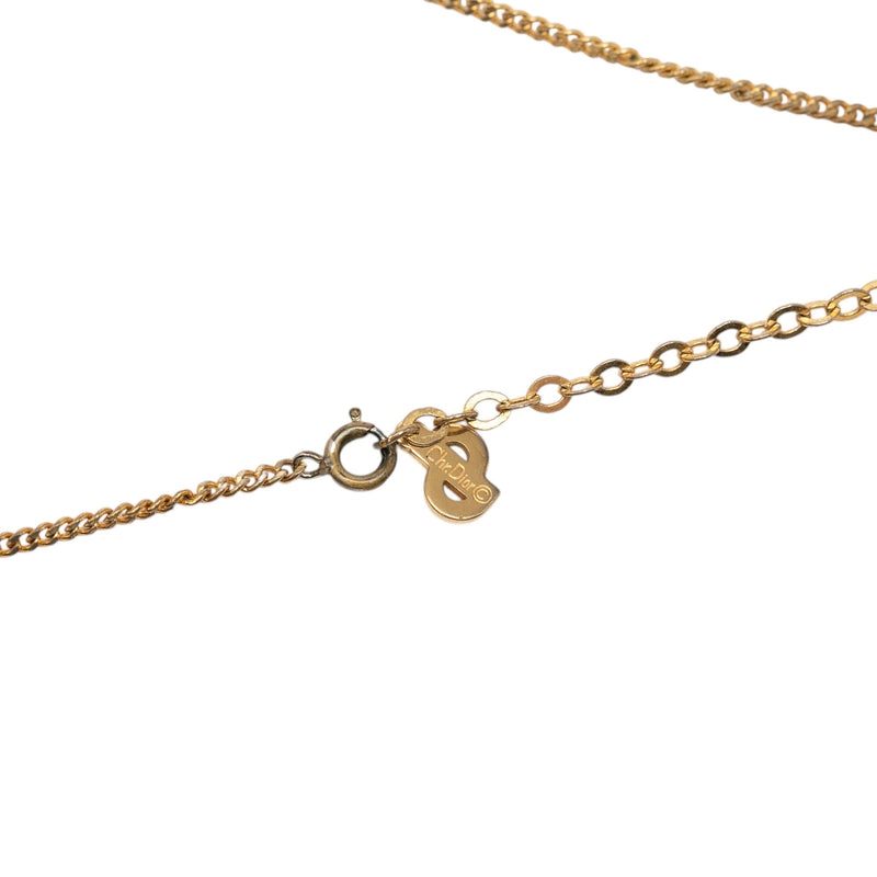 Gold Plated Strass CD Logo Pendant Necklace - Image 4
