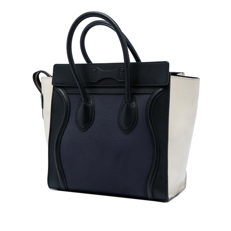Micro Tricolor Leather Luggage Tote - Image 2
