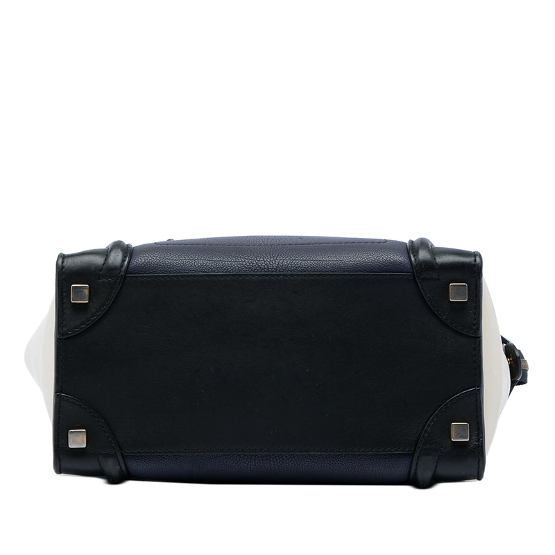 Micro Tricolor Leather Luggage Tote - Image 3