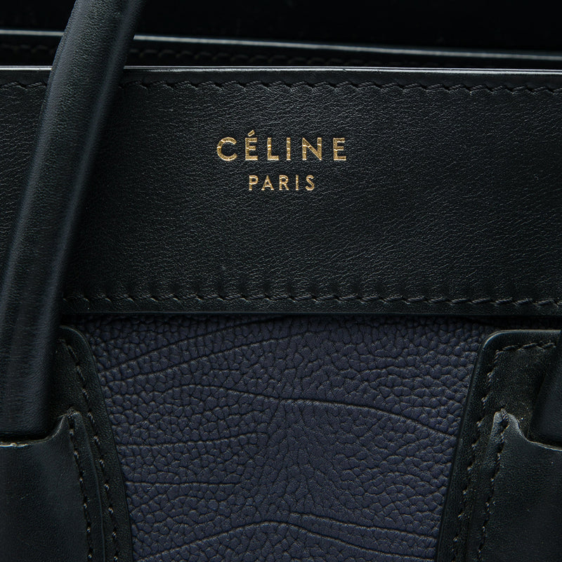 Micro Tricolor Leather Luggage Tote - Image 5