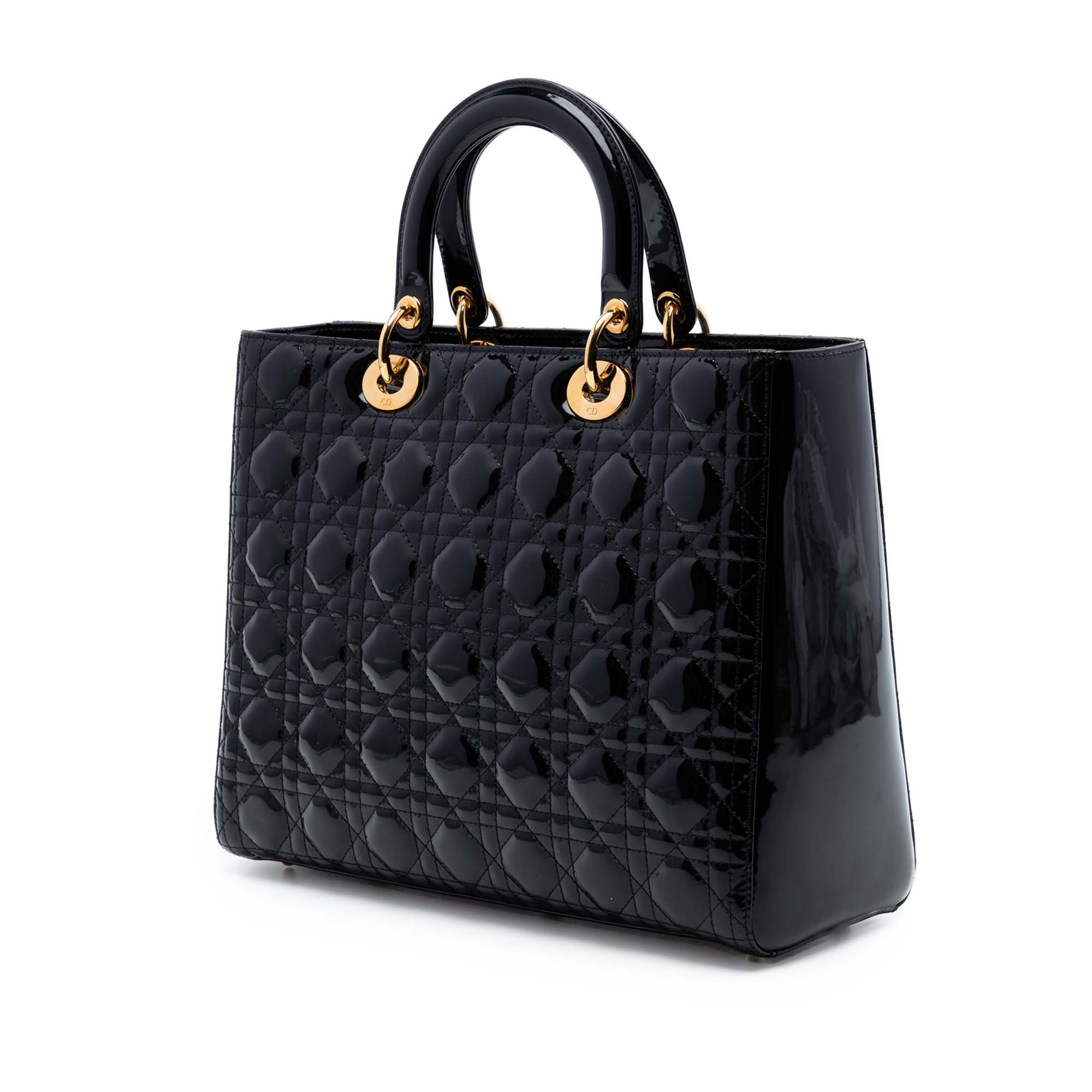 Large Patent Cannage Lady Dior - Image 2