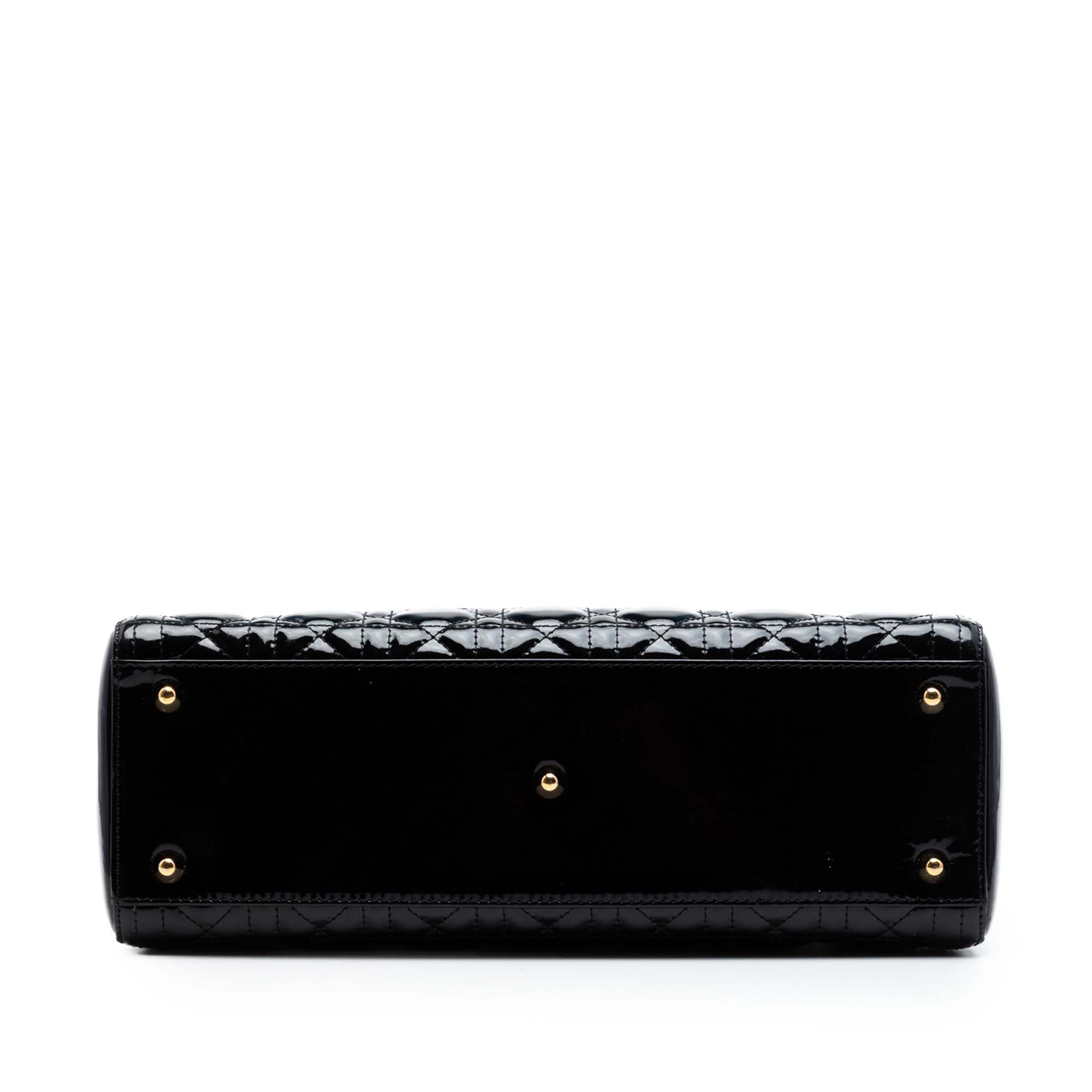 Large Patent Cannage Lady Dior - Image 3
