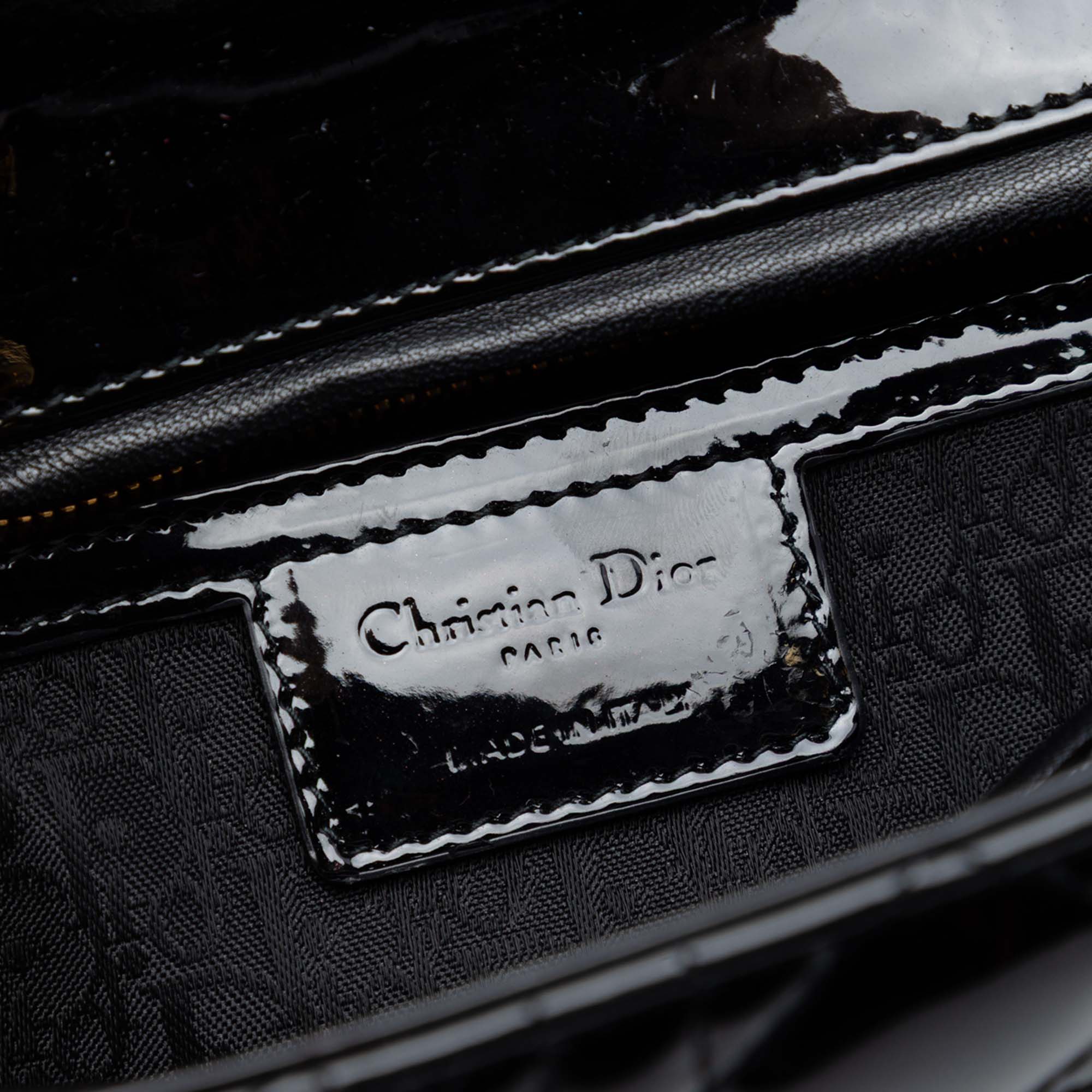 Large Patent Cannage Lady Dior - Image 5