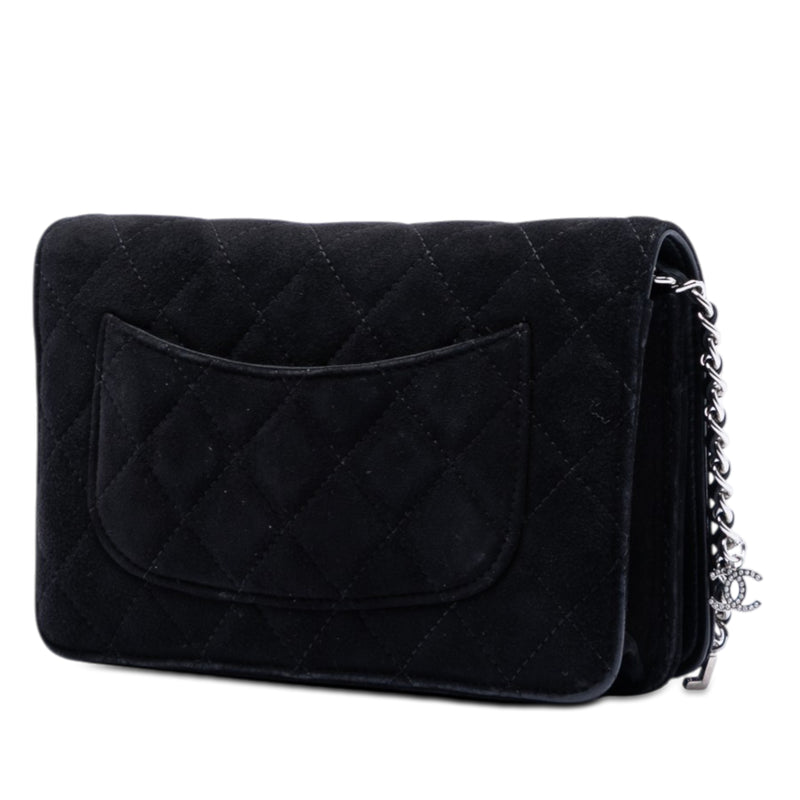Quilted Suede Cocostellar Wallet on Chain - Image 2