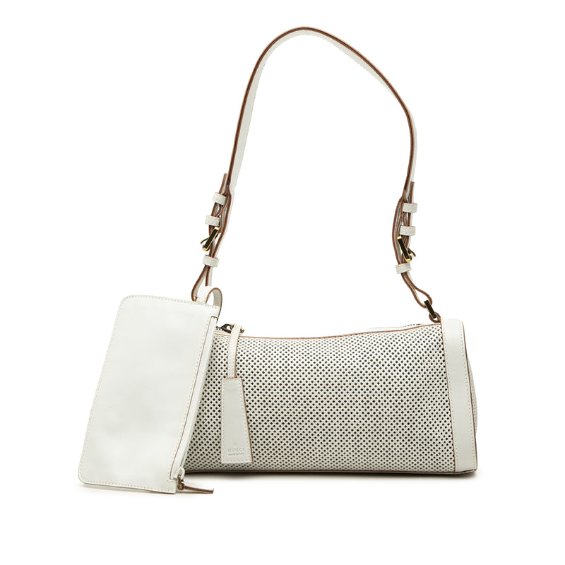 Perforated Leather Shoulder Bag - Image 7