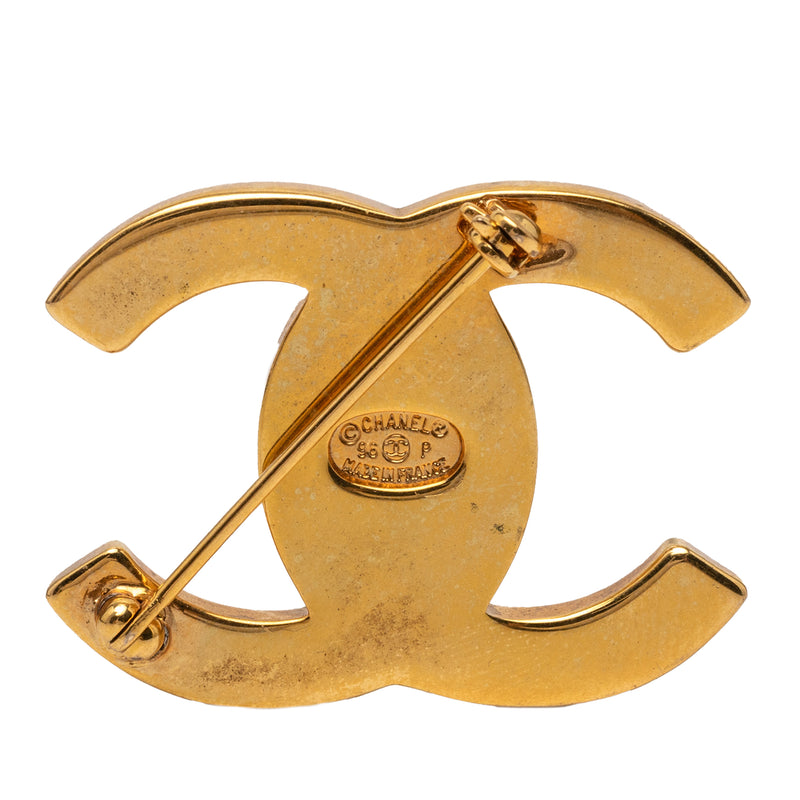 CC Gold Plated Turn Lock Brooch - Image 2