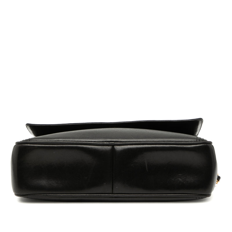 CC Stitched Lambskin Tassel Flap Crossbody - Image 3
