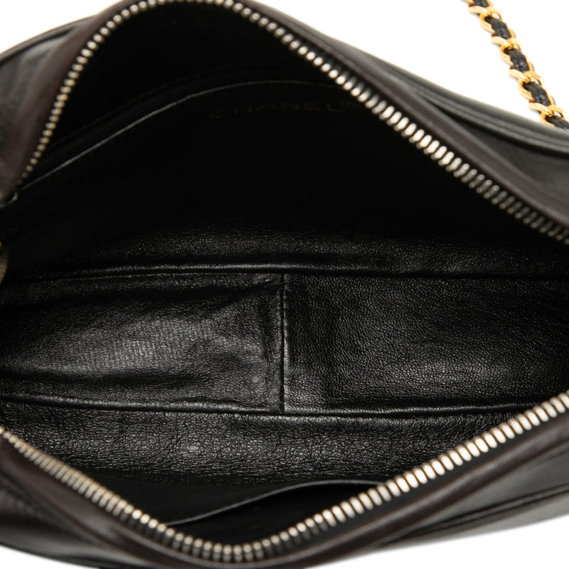 CC Stitched Lambskin Tassel Flap Crossbody - Image 4