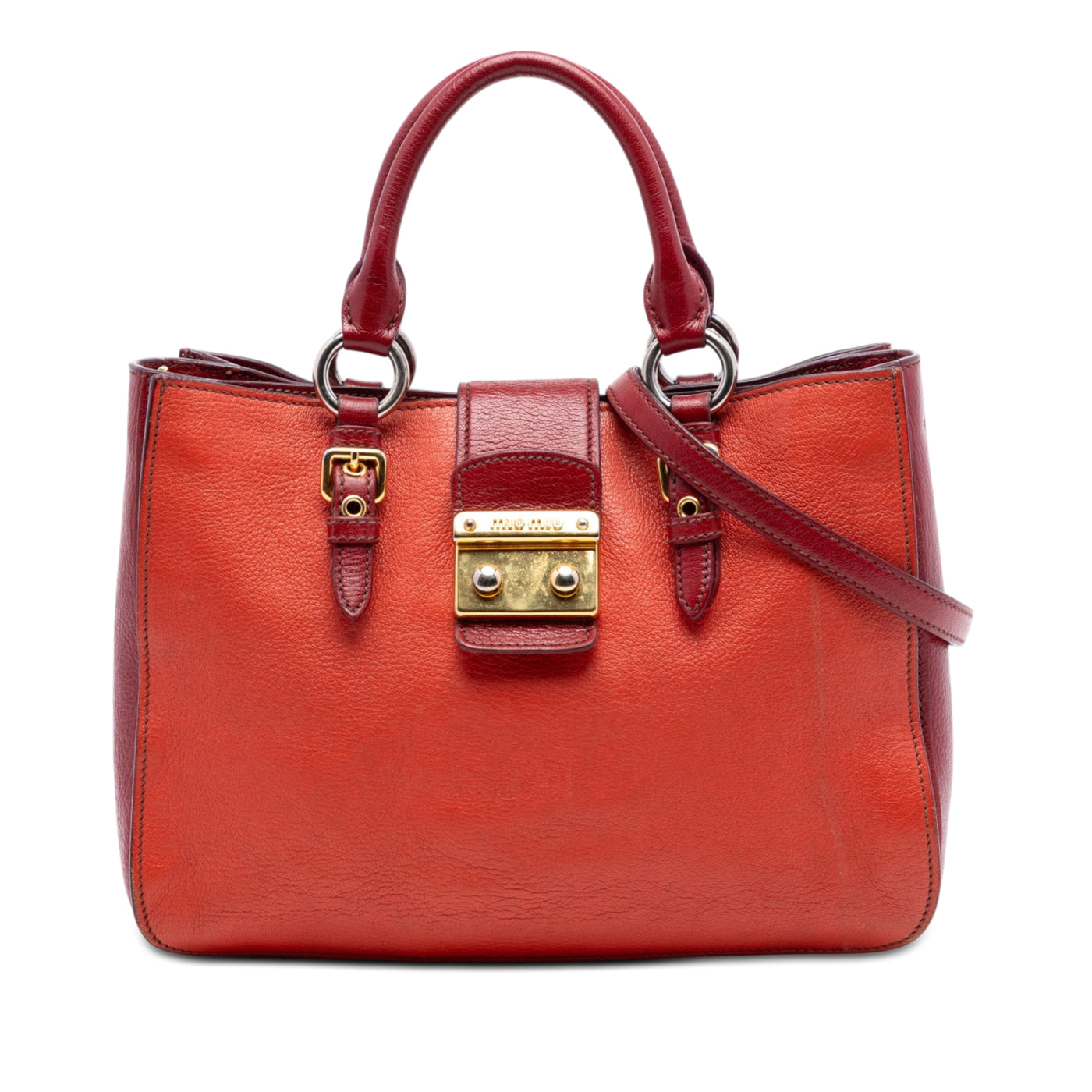 Bicolor Goatskin Madras Satchel - Image 1