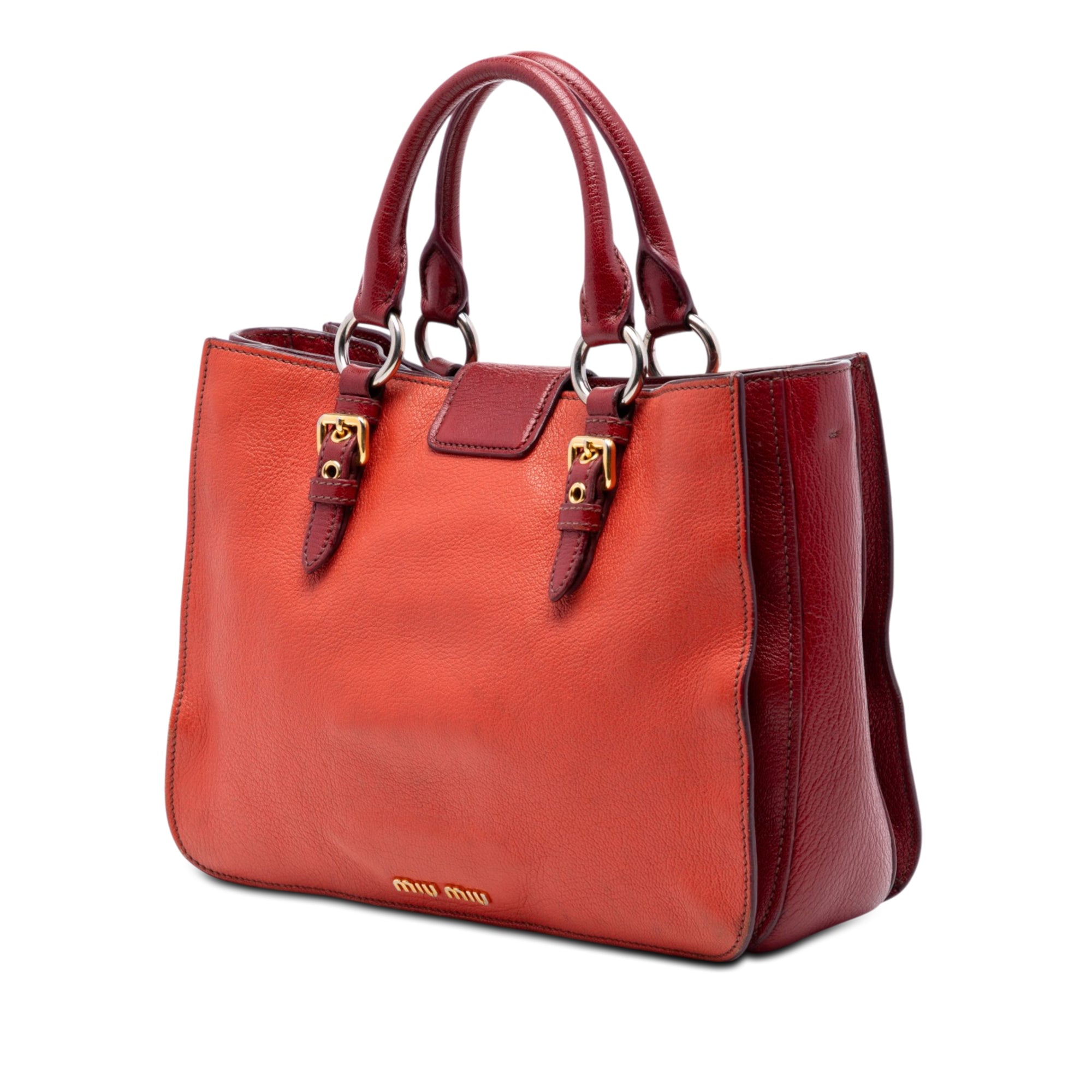 Bicolor Goatskin Madras Satchel - Image 2