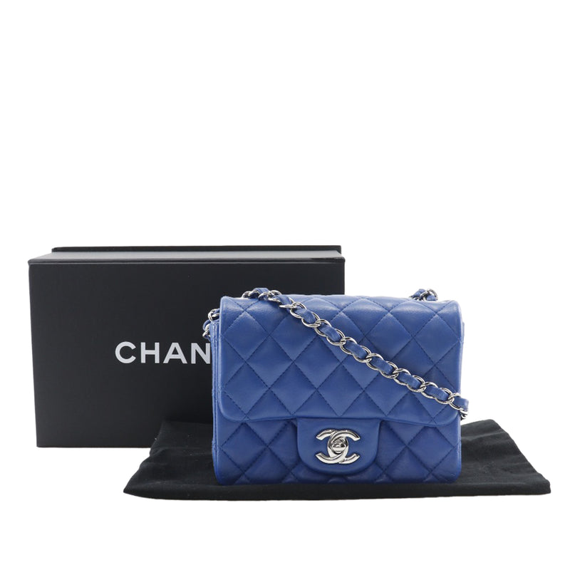 Mini Square Classic Lambskin Single Flap - Image 14