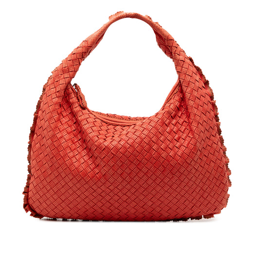 Small Perforated Nappa Intrecciato Veneta Hobo - Image 1