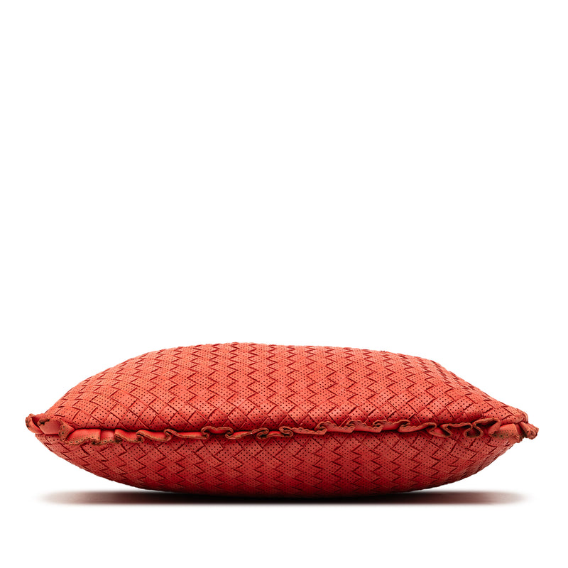 Small Perforated Nappa Intrecciato Veneta Hobo - Image 3
