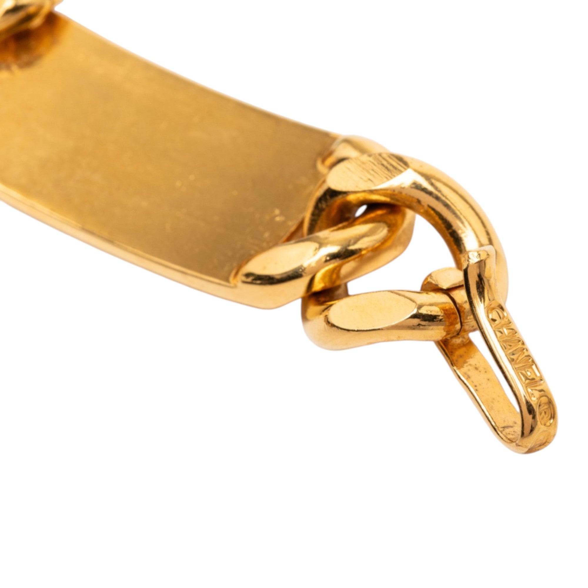 Gold Plated Leather Woven Chain Medallion Belt - Image 4