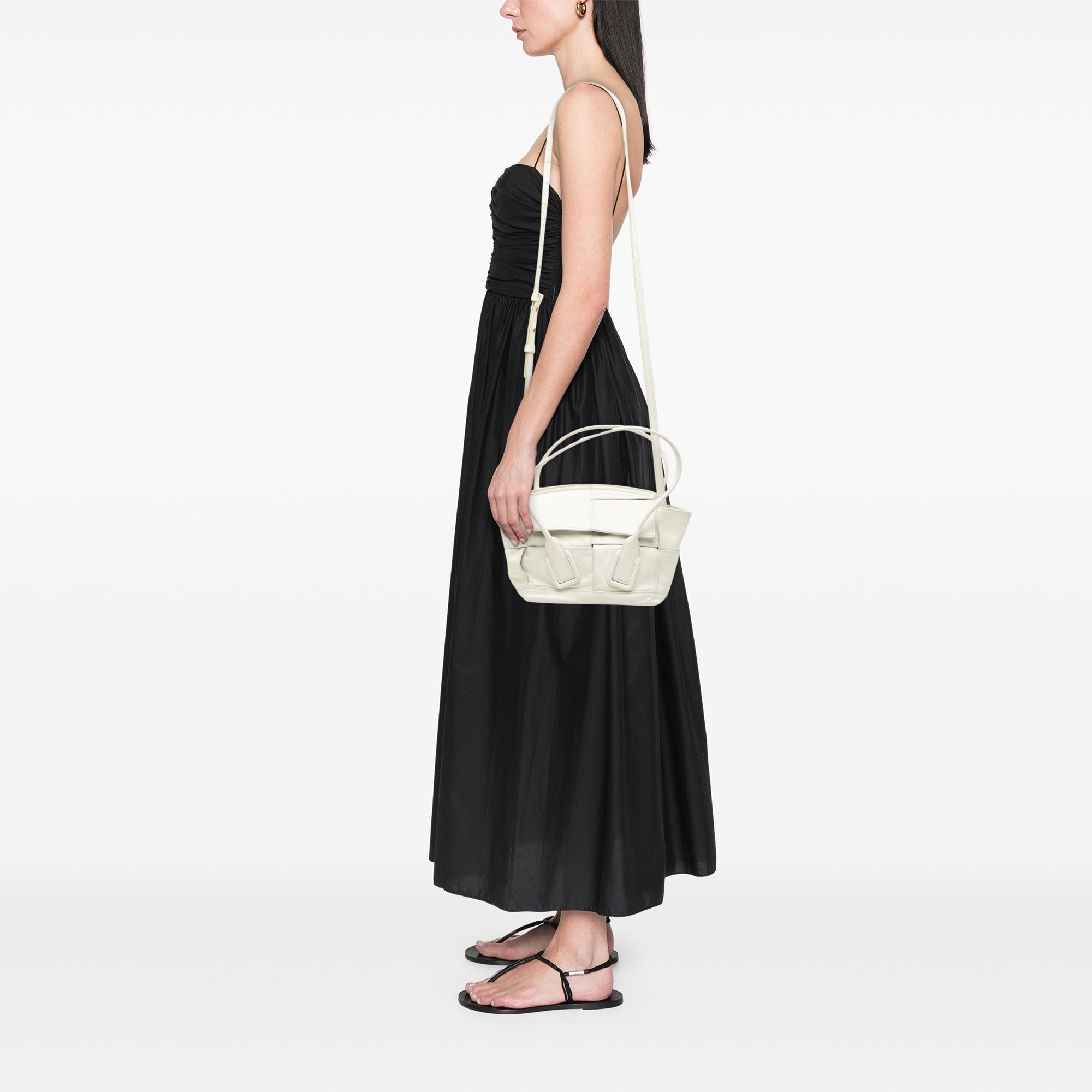 Mini Calfskin Maxi Intrecciato Arco Slouch Satchel - Image 7