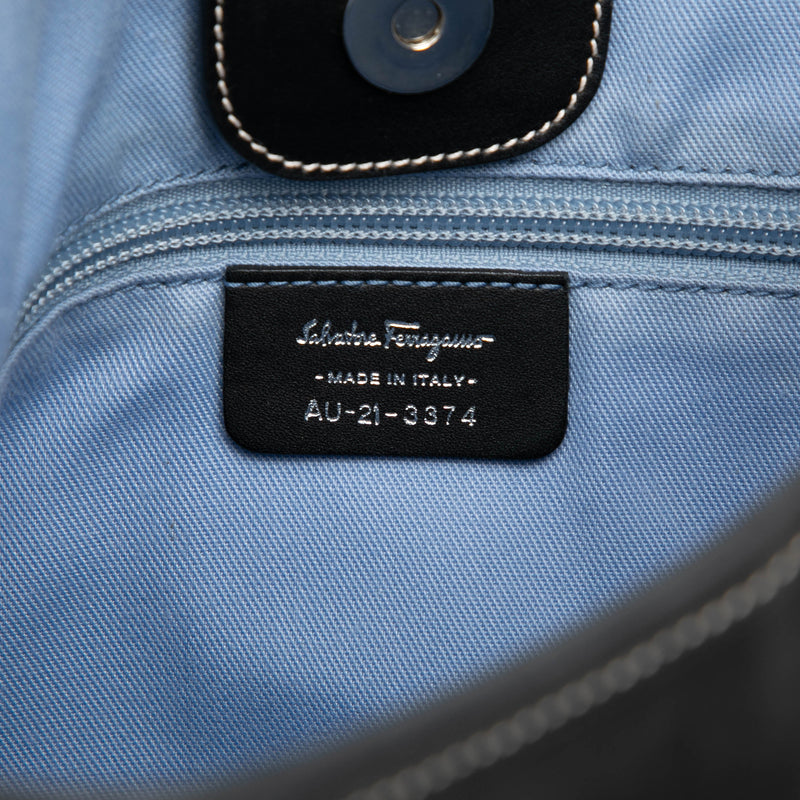 Canvas and Leather Shoulder Bag - Image 5