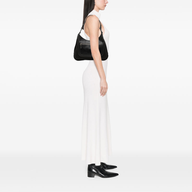 Canvas and Leather Shoulder Bag - Image 6