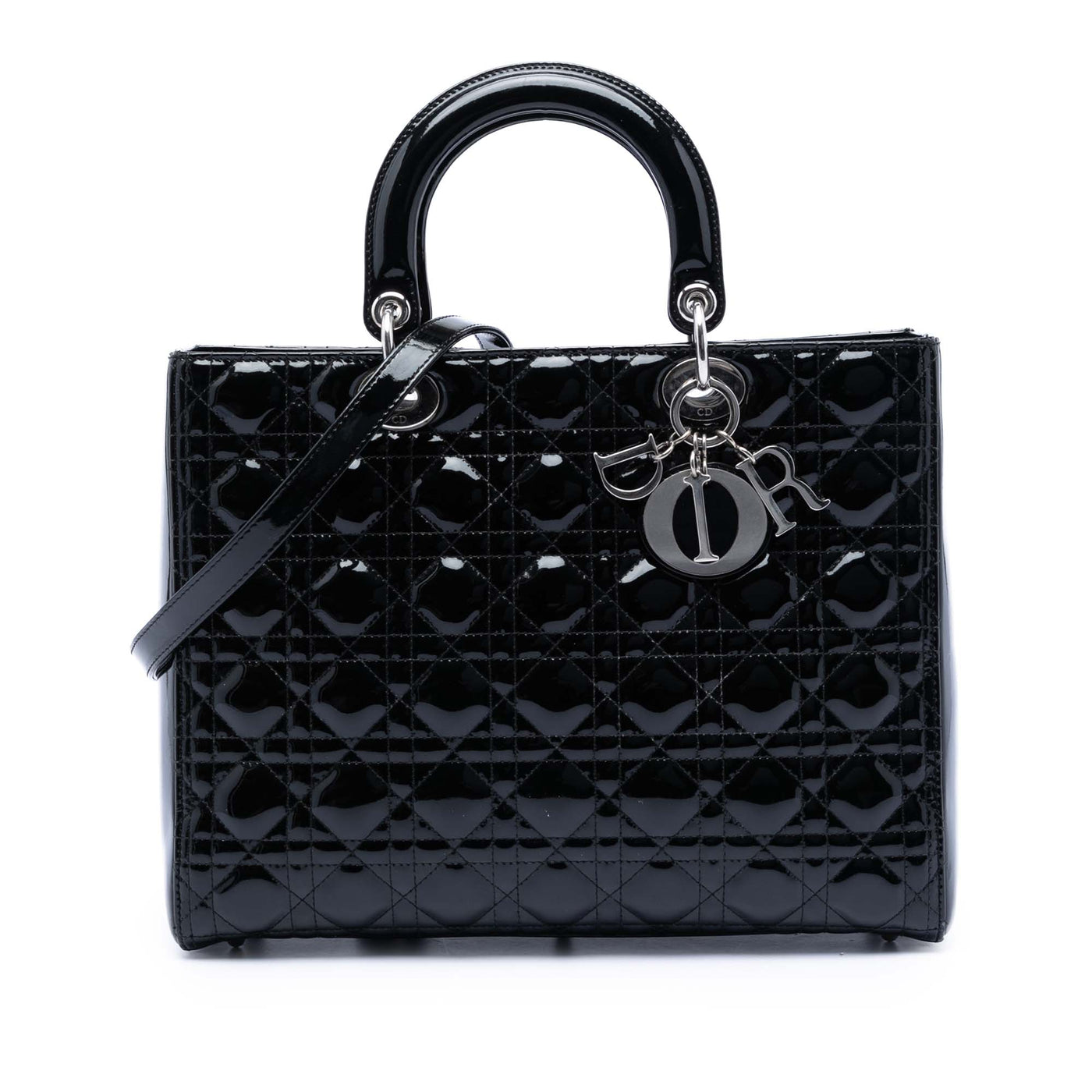 Large Patent Cannage Lady Dior - Image 1