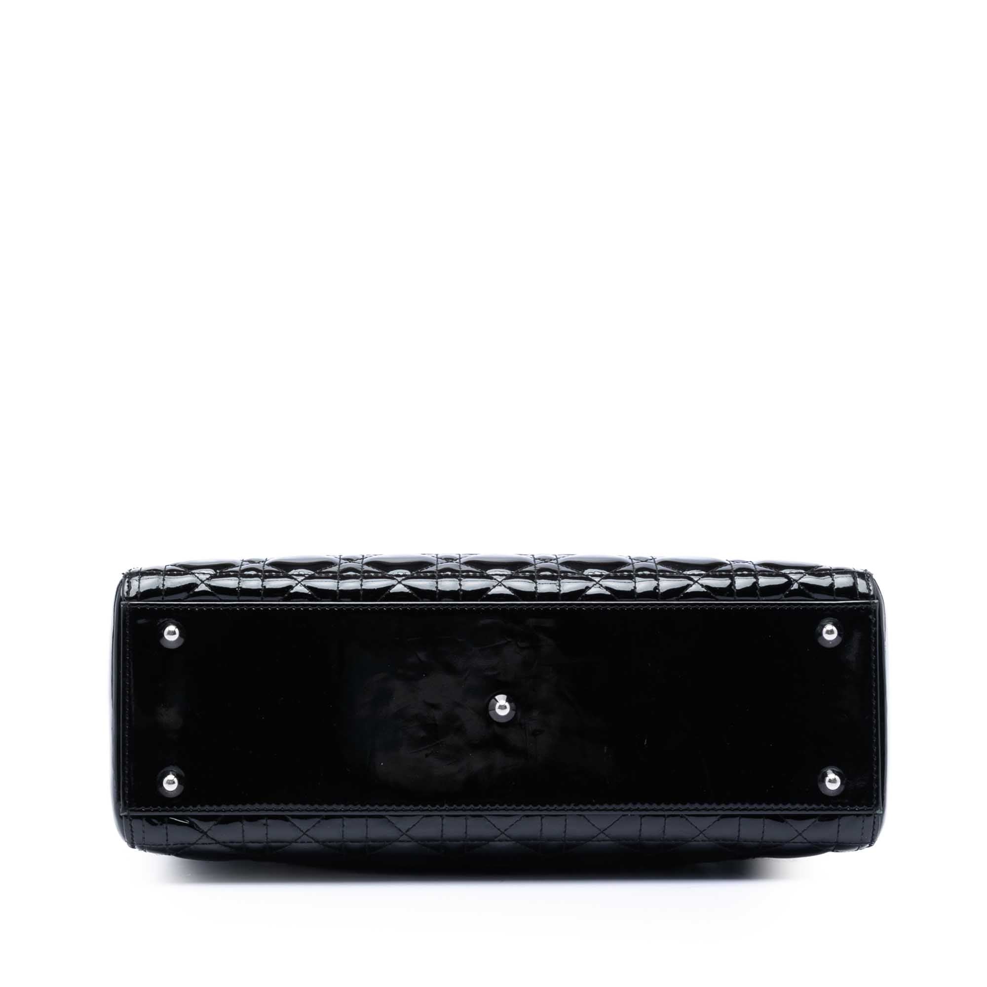Large Patent Cannage Lady Dior - Image 3