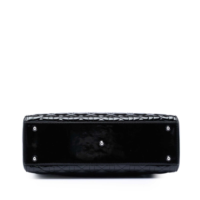 Large Patent Cannage Lady Dior - Image 3